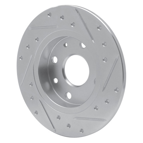 R1 90-93 Mazda Miata Rear Left Drilled & Slotted Silver Brake Rotor