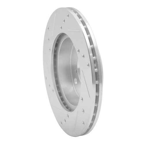 R1 90-93 Mazda Miata Front Right Drilled & Slotted Silver Brake Rotor