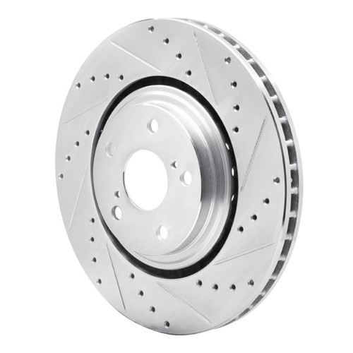 R1 08-21 Lexus NX200T Front Right Drilled & Slotted Silver Brake Rotor