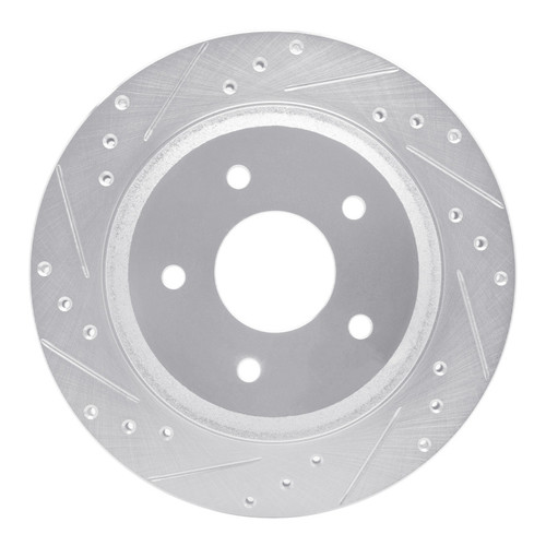 R1 88-94 Chevrolet Corvette Front Left Drilled & Slotted Silver Brake Rotor