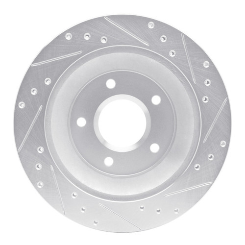 R1 88-94 Chevrolet Corvette Front Left Drilled & Slotted Silver Brake Rotor