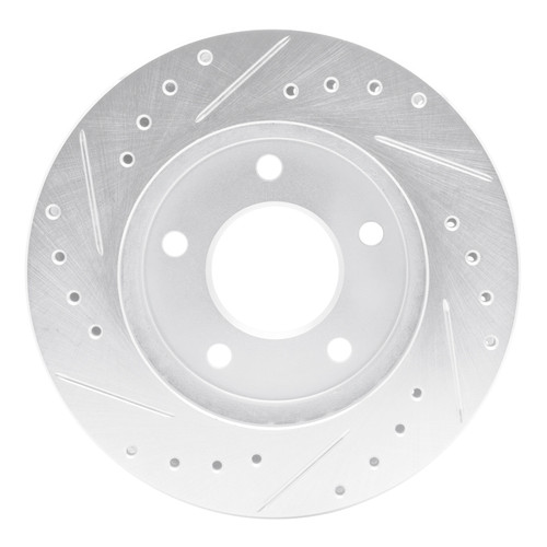 R1 88-96 Buick Regal Front Right Drilled & Slotted Silver Brake Rotor