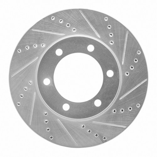 R1 00-07 Toyota SEQUOIA Front Right Drilled & Slotted Silver Brake Rotor