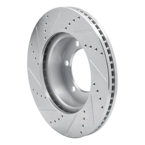 R1 00-07 Toyota SEQUOIA Front Right Drilled & Slotted Silver Brake Rotor