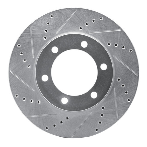 R1 00-07 Toyota SEQUOIA Front Left Drilled & Slotted Silver Brake Rotor