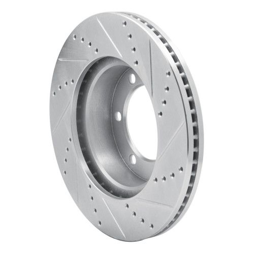 R1 00-07 Toyota SEQUOIA Front Left Drilled & Slotted Silver Brake Rotor