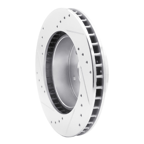 R1 63-82 Chevrolet Corvette Front Right Drilled & Slotted Silver Brake Rotor