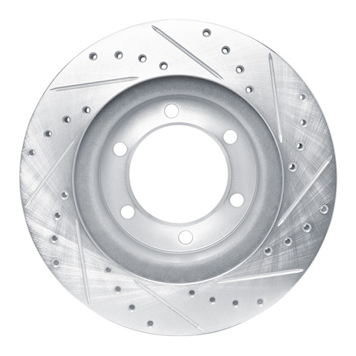 R1 95-04 Toyota 4Runner Front Left Drilled & Slotted Silver Brake Rotor