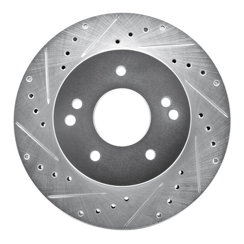 R1 63-82 Chevrolet Camaro Rear/Front Left Drilled & Slotted Silver Brake Rotor
