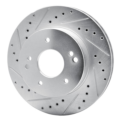 R1 63-82 Chevrolet Camaro Rear/Front Left Drilled & Slotted Silver Brake Rotor