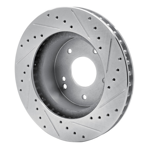 R1 63-82 Chevrolet Camaro Rear/Front Left Drilled & Slotted Silver Brake Rotor