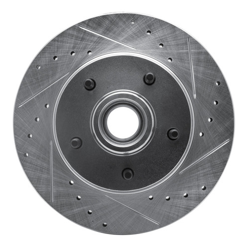 R1 70-81 Buick Skylark Front Right Drilled & Slotted Silver Brake Rotor