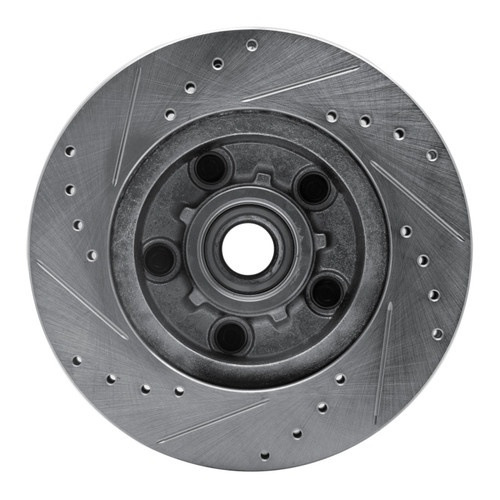 R1 70-81 Buick Skylark Front Right Drilled & Slotted Silver Brake Rotor