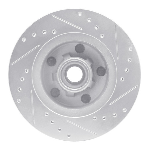 R1 67-74 Buick Apollo Front Left Drilled & Slotted Silver Brake Rotor