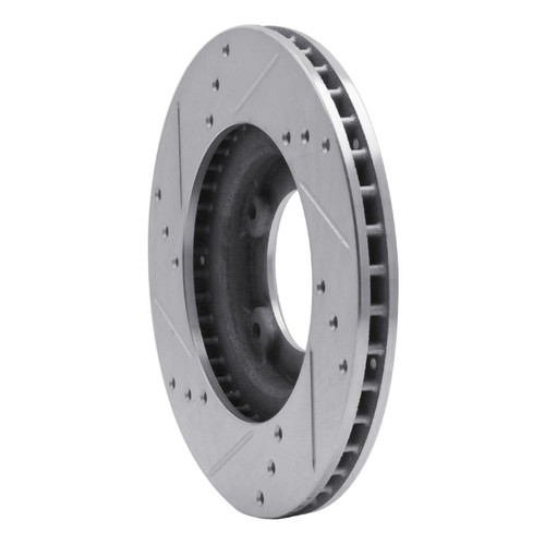 R1 95-04 Toyota Tacoma Front Right Drilled & Slotted Silver Brake Rotor