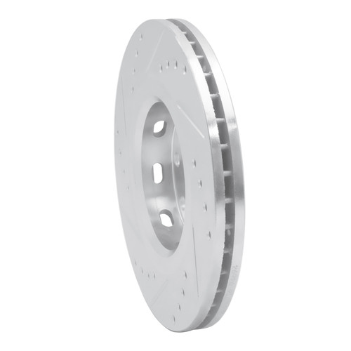 R1 04-17 Chevrolet AVEO (USA/Canada) Front Right Drilled & Slotted Silver Brake Rotor