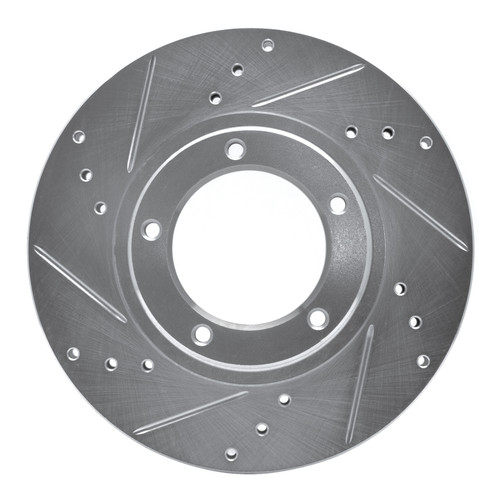 R1 95-04 Toyota Tacoma Front Left Drilled & Slotted Silver Brake Rotor