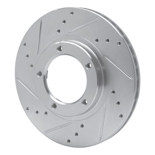 R1 95-04 Toyota Tacoma Front Left Drilled & Slotted Silver Brake Rotor