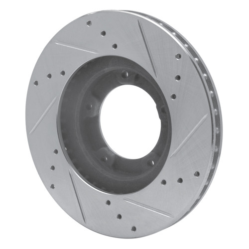 R1 95-04 Toyota Tacoma Front Left Drilled & Slotted Silver Brake Rotor