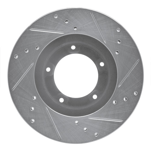 R1 95-04 Toyota Tacoma Front Left Drilled & Slotted Silver Brake Rotor