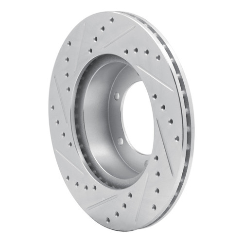 R1 86-95 Toyota Pickup Front Right Drilled & Slotted Silver Brake Rotor