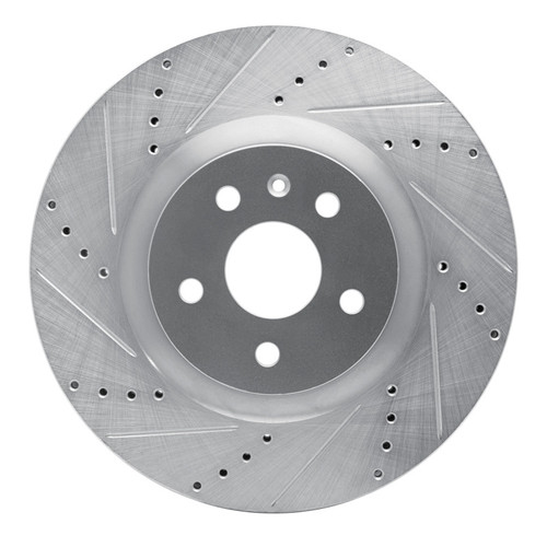 R1 09-17 Buick Regal Front Left Drilled & Slotted Silver Brake Rotor