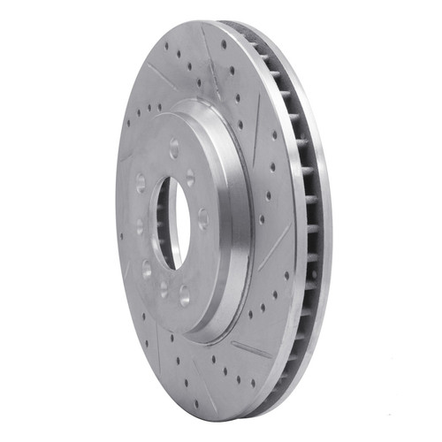 R1 06-16 Buick Lucerne Front Right Drilled & Slotted Silver Brake Rotor EDZ-45012R