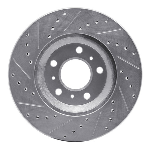 R1 06-16 Buick Lucerne Front Right Drilled & Slotted Silver Brake Rotor EDZ-45012R