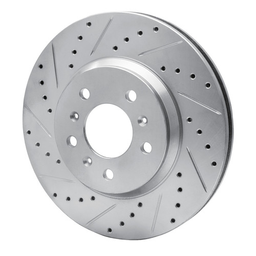 R1 06-16 Buick Lucerne Front Left Drilled & Slotted Silver Brake Rotor