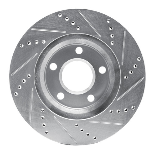 R1 97-05 Buick Park Avenue Front Left Drilled & Slotted Silver Brake Rotor