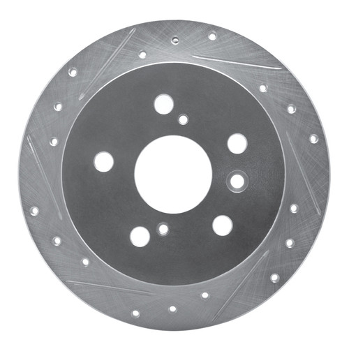 R1 02-08 Lexus ES300 Rear Left Drilled & Slotted Silver Brake Rotor