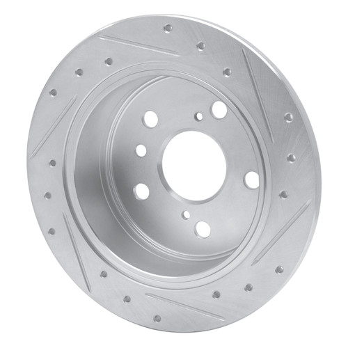 R1 02-08 Lexus ES300 Rear Left Drilled & Slotted Silver Brake Rotor