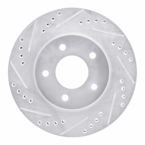 R1 94-01 Buick Regal Front Left Drilled & Slotted Silver Brake Rotor