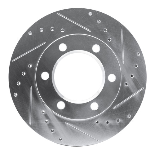 R1 71-91 Chevrolet Blazer Front Right Drilled & Slotted Silver Brake Rotor