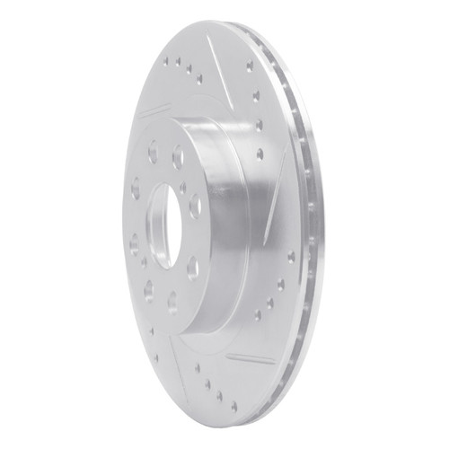 R1 00-05 Toyota MR2 Spyder Rear Right Drilled & Slotted Silver Brake Rotor