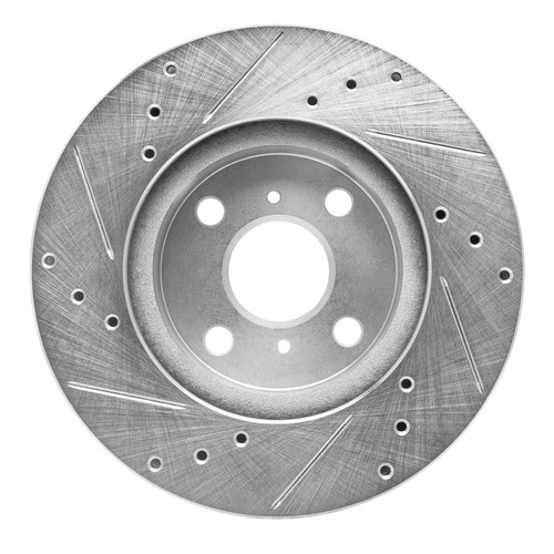 R1 93-02 Chevrolet Prizm Front Right Drilled & Slotted Silver Brake Rotor