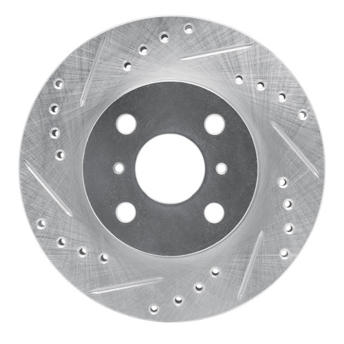R1 93-02 Chevrolet Prizm Front Left Drilled & Slotted Silver Brake Rotor
