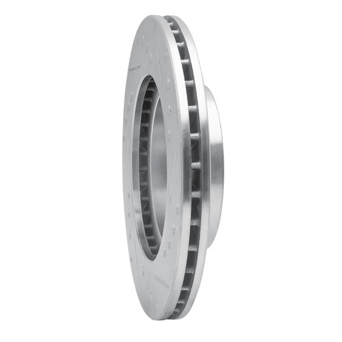 R1 93-02 Chevrolet Prizm Front Left Drilled & Slotted Silver Brake Rotor