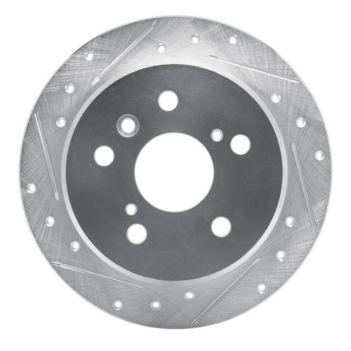 R1 92-03 Lexus ES300 Rear Left Drilled & Slotted Silver Brake Rotor