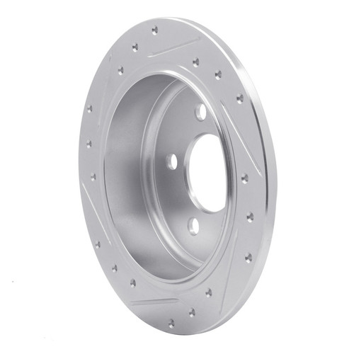 R1 93-98 Jeep Grand Wagoneer Rear Right Drilled & Slotted Silver Brake Rotor