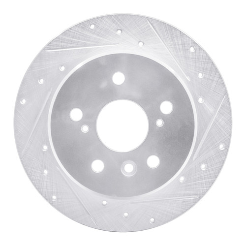 R1 92-03 Lexus RX300 Rear Right Drilled & Slotted Silver Brake Rotor