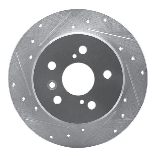 R1 92-03 Lexus ES300 Rear Left Drilled & Slotted Silver Brake Rotor EDZ-76053L