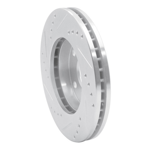 R1 92-01 Toyota Camry Front Right Drilled & Slotted Silver Brake Rotor