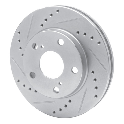 R1 92-01 Toyota Camry Front Left Drilled & Slotted Silver Brake Rotor