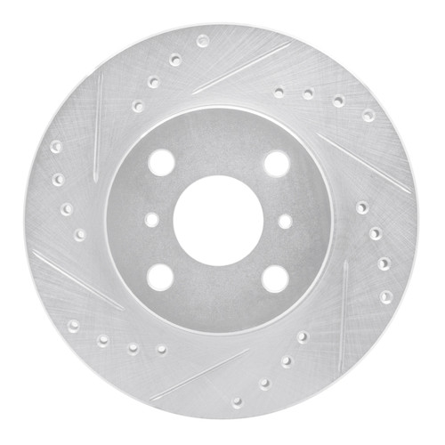 R1 92-95 Toyota Paseo Front Left Drilled & Slotted Silver Brake Rotor