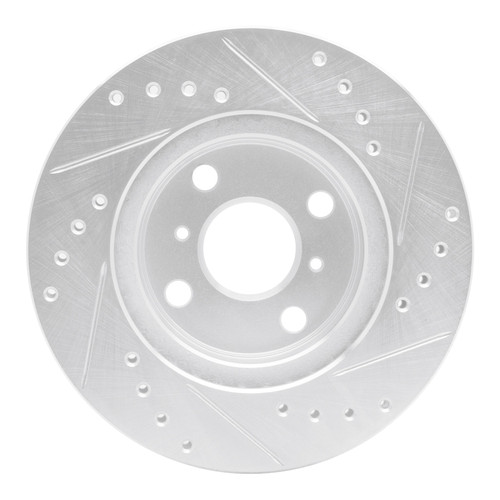 R1 92-95 Toyota Paseo Front Left Drilled & Slotted Silver Brake Rotor