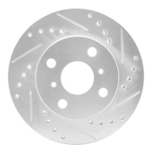 R1 91-99 Toyota Paseo Front Right Drilled & Slotted Silver Brake Rotor