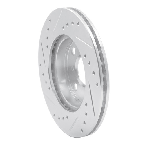 R1 91-99 Toyota Paseo Front Right Drilled & Slotted Silver Brake Rotor