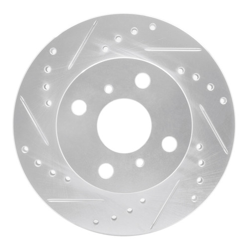R1 91-99 Toyota Tercel Front Left Drilled & Slotted Silver Brake Rotor