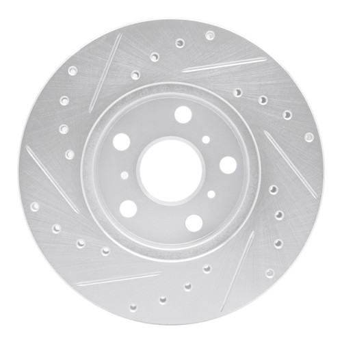R1 90-91 Toyota Celica Front Right Drilled & Slotted Silver Brake Rotor EDZ-76044R